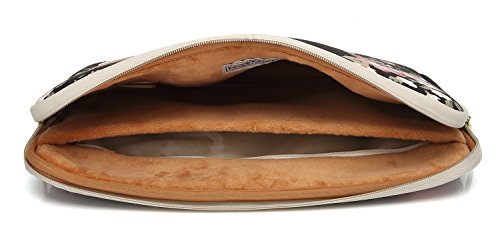 kayond Water-Resistant Canvas 14.1 Inch Laptop Sleeve-Black C Rose - color: Black C Rose, size: 14-14.1 inch