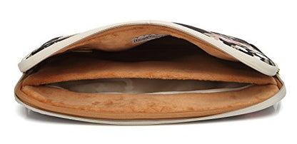 kayond Water-Resistant Canvas 14.1 Inch Laptop Sleeve-Black C Rose - color: Black C Rose, size: 14-14.1 inch