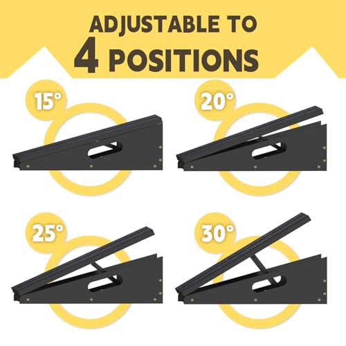 Wood Slant Board Calf Stretcher - Professional Calf Stretcher Slant Board for Physical Therapy, Incline Stretching, and Rehabilitation Exercises - Durable and Adjustable Balance Tool - color: Black