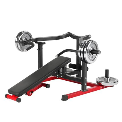 VEVOR Chest Press Machine, 450 LBS Bench Press Set, Adjustable Flat Incline Bench with Independent Converging Arms, Upper Chest Equipment, Fitness Home Gym Equipment for Chest, AB Workouts, Shoulder