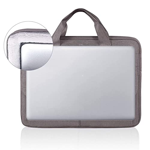 LANDICI Laptop Bag Carrying Case 15.6 Inch with Shoulder Strap, Slim Waterproof Computer Sleeve Cover Compatible with MacBook Pro 15/16, 15-16 Inch HP Acer Dell Lenovo ASUS Laptop, Khaki - color: Khaki&grey, size: 14-15.6 Inch