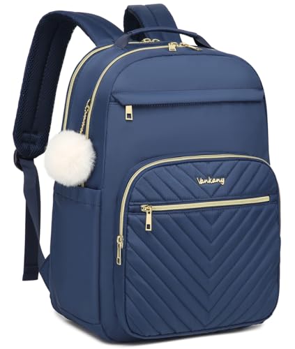Laptop Backpack Women Bookbag, Teen Girls Backpack for Middle High School College Students, Teacher Work Bag Back Pack Travel, Navy - color: Navy, size: 15.6in