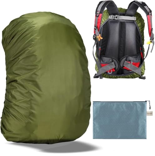 Waterproof Backpack Rain Cover with Anti Slip Buckle Strap for Camping, Hiking, Traveling, Hunting, Biking, 15-80L - color: Green, size: 30L - 40L