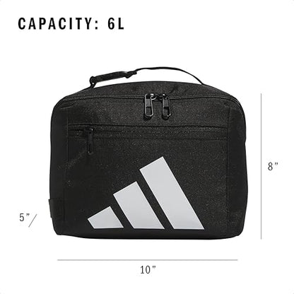 adidas Kids Affiliate Lunch Bag – Insulated Lunchbox for Girls and Boys, 6L - color: Black/White