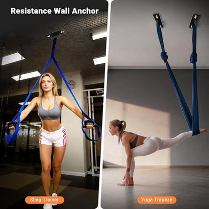 Battle Rope Anchor, Wall Ceiling Mount Bracket for Suspension Strap, Body Weight Strength Training Systems, Heavy Duty Hammock Hanging Kit for Battle Rope, Yoga and Gymnastic Rings,Boxing Equipment - size: 1 PACK