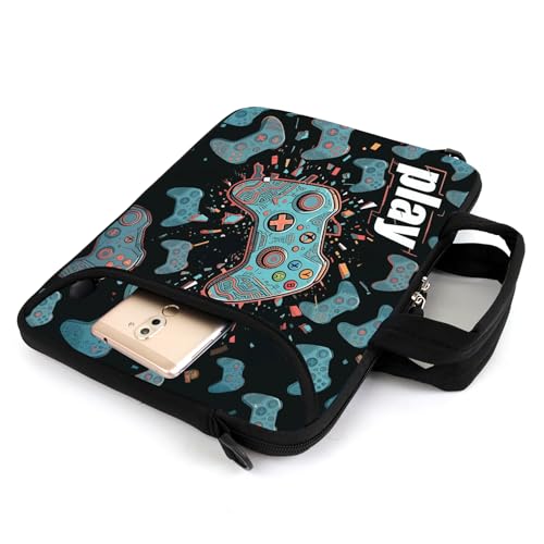 AMARY 17" Laptop Shoulder Bag Carrying Case Adjustable shoulder straps, comfortable handle, front pocket for storing mouse (Game-1) - color: Game-1