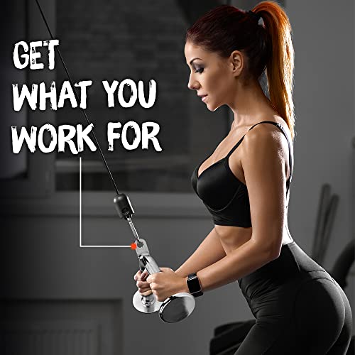 Yes4All Cable Machine Attachment, Row Handles, Tricep Rope, Straight Bar, V Bar, LAT Pulldown Accessories Load 880 LB for Home Gym - color: E. V Bar - Chrome