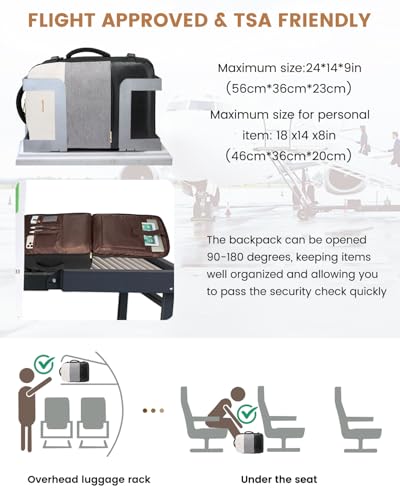 LOVEVOOK Travel Backpack for Women,40L Carry On Backpack Flight Approved with 3 Packing Cubes,TSA Personal Item Travel Bag Fits 17.3” Laptop,Weekender Hiking Business Luggage Daypack Beige Grey Black - color: Beige-grey-black