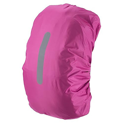 PATIKIL Waterproof Backpack Rain Cover, Non-Slip Backpack Cover with Vertical Reflective Strap Stay Dry for Hiking, Camping, Hunting - color: Rose Red, size: X-Large