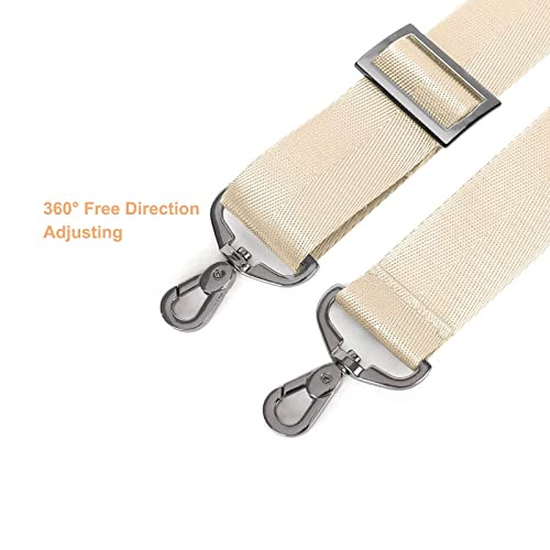MOSISO 56 inch Shoulder Strap, Adjustable Thick Soft Universal Replacement Non-Slip Fit Padded with Metal Swivel Hooks for Laptop Shoulder Bag/Laptop Messenger Bag/Crossbody Bag, Khaki - color: Khaki