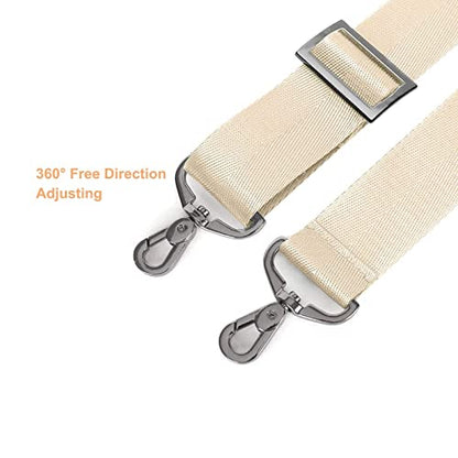 MOSISO 56 inch Shoulder Strap, Adjustable Thick Soft Universal Replacement Non-Slip Fit Padded with Metal Swivel Hooks for Laptop Shoulder Bag/Laptop Messenger Bag/Crossbody Bag, Khaki - color: Khaki