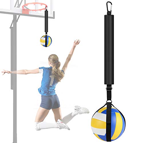 TOBWOLF Volleyball Spike Trainer, Elastic Self-Training Volleyballs Resistance Band, Volleyball Equipment Training Aid Improves Serving, Jumping, Arm Swing Mechanics and Spiking Power - color: Standard Volleyball Spike Trainer