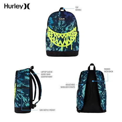Hurley Unisex-Kids Graphic Backpack, Lava, One Size - color: Lava