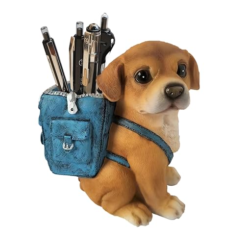 Labrador Retriever Gifts for Men Women Kids,Dog Pen Holder for Desk Unique Pen Pencil Holder Cup Funny Desktop Organizer for Home Office School Desk Decor (light brown) - style: Labrador Retriever02