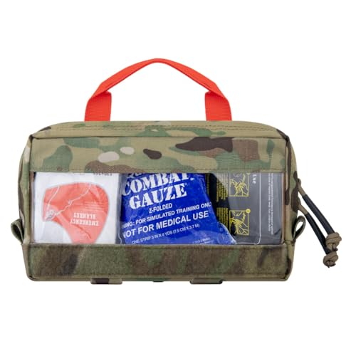 KRYDEX Clear Top Insert Bag with Hook Panel Tactical Packing Cube Travel Organizer Bag (Samll-MC) - color: Samll-MC