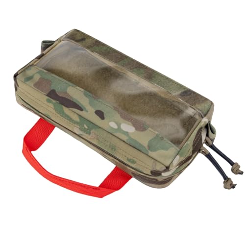 KRYDEX Clear Top Insert Bag with Hook Panel Tactical Packing Cube Travel Organizer Bag (Samll-MC) - color: Samll-MC