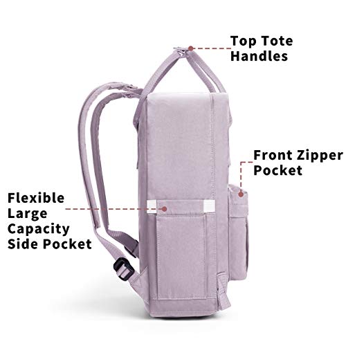 KALIDI Casual Laptop Backpack 15 Inches Classic Camping Rucksack Travel Outdoor Square Daypack College Hiking Gym Bag, Purple - color: Purple