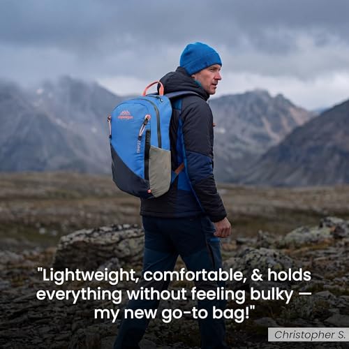 Timpanogos Elevation 22L Hiking Backpack, Lightweight Daypack for Men & Women made with Water-Resistant Ripstop Nylon, Hydration Compatible comes with Ergonomic Straps for Camping and Travel (Timp) - color: Timp