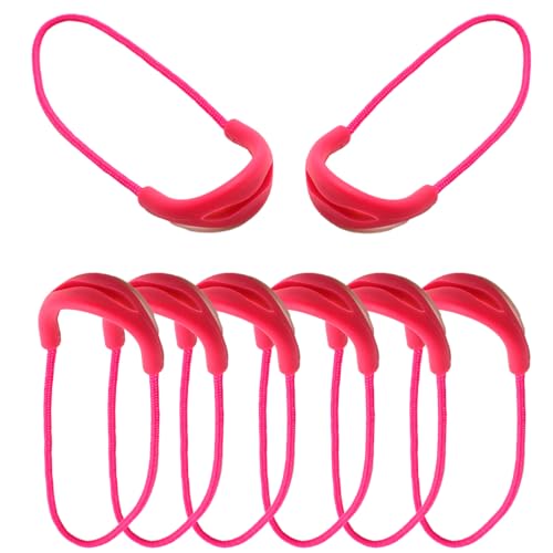 20pcs Colorful Zipper Pulls Replacement, Nylon Cord Zipper Tab for Jackets, Handbags, Luggage, Boots, Multiple Colors Available (Hot Pink) - color: Hot Pink