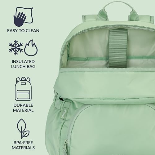 Bentgo 2-in-1 Adult Backpack & Insulated Lunch Bag - color: Clay Green