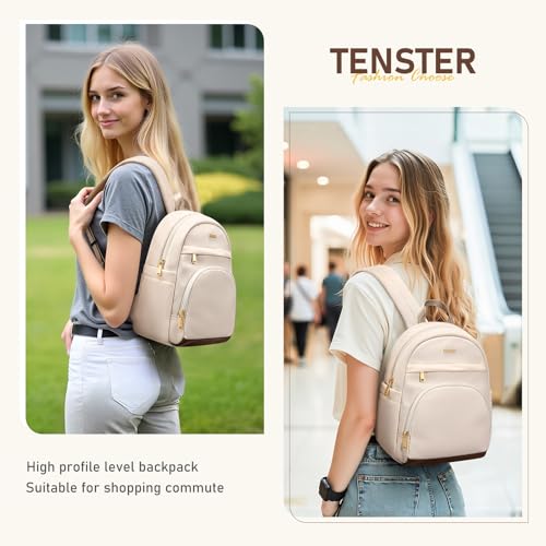 TENSTAR Mini Backpack for Women Stylish Convertible Back Pack Purse, Light Weight Daypack Purses Daily Backpack Cute Bookbag for College Travel, Apricot - color: Apricot