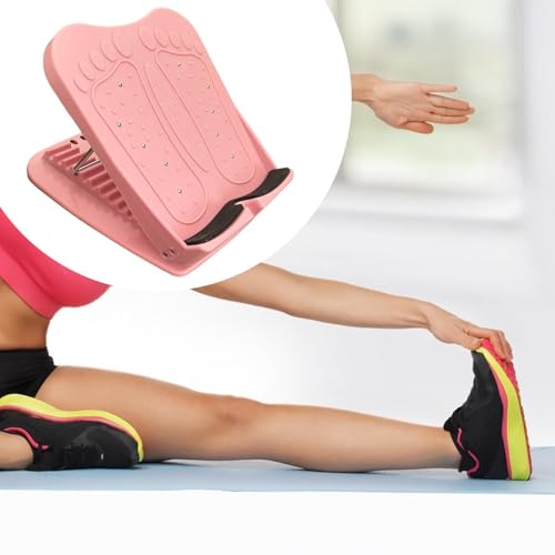 Vaveren Slant Board Calf Stretcher Incline Board Ankle Stretcher with Massage Multi Ffunctional Lightweight Aid Leg Exercise Machines, Pink - color: Pink