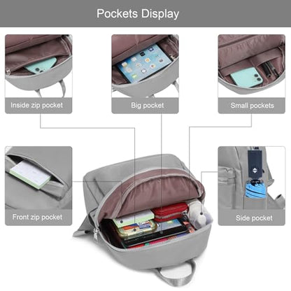 Etercycle Mini Backpack Purse for women, Small Backpack Purse, Shoulder Bag for Travel (Gray) - color: Gray