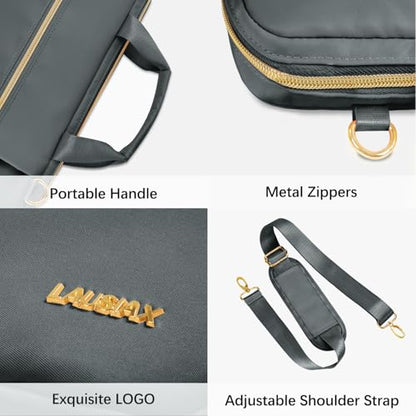 Laptop Case Bag Women Men Computer Sleeve Compatible with MacBook/Dell/HP/Acer/ASUS/LG, Waterproof Shoulder Carrying Briefcase, Grey, 15.6-16 Inch - color: Heather Grey, size: 15.6 inch