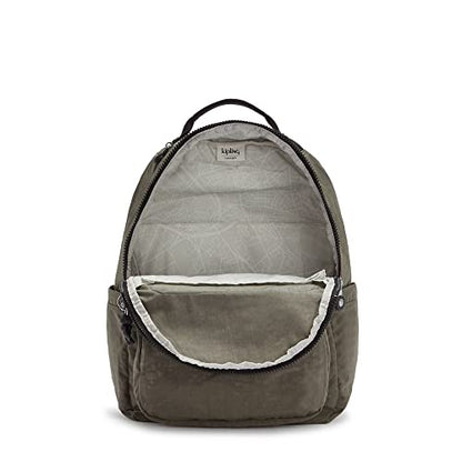 Kipling Women's Seoul 15" Laptop Backpack, Durable, Roomy with Padded Shoulder Straps, Built-In Protective Sleeve - color: Green Moss, size: 12.75''L x 17.25''H x 8''D