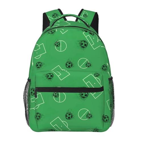 Soccer Laptop Backpack Cool Travel Hiking Backpack Mens Backpack Sport Casual Daypack Bag - color: Soccer 01