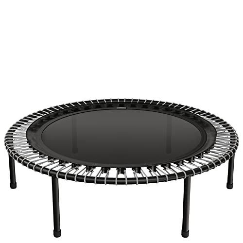 bellicon Mini Trampoline | Bungee Suspension up to 260 lbs | Indoor Fitness Rebounder for Adults | Screw-in Legs - color: Gray, size: 49"