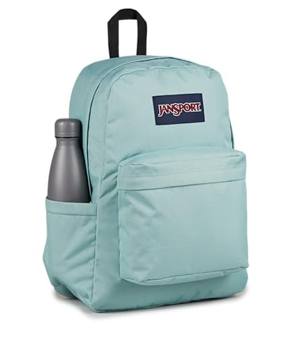JanSport SuperBreak Plus Backpack with Padded 15-inch Laptop Sleeve and Integrated Bottle Pocket - Spacious and Durable Daypack for Work and Travel - Faded Sage - color: Faded Sage