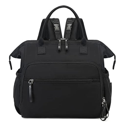 LORADI Large Diaper Bag Tote, Hospital Bag, Baby Shower Essential | 14 Pockets, Convertible, Stroller Clips, 3 Insulated Pockets, Water-resistant, Easy to Clean - color: Black, size: Large-20L