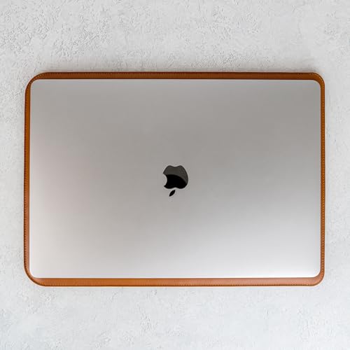 Casemade Real Leather Laptop Sleeve for MacBook Pro & Air Fits 13, 14, 15 & 16 Inch - Genuine Full Grain Leather with Soft Wool Lining (16 inch - Pro M1/M2/M3/M4/M5) - color: Tan, size: 16" Pro M1-M5