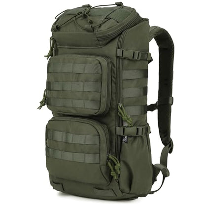 Mardingtop Tactical Backpacks Molle Hiking daypacks for Motorcycle Camping Hiking Military Traveling,25L Backpack - color: Army Green