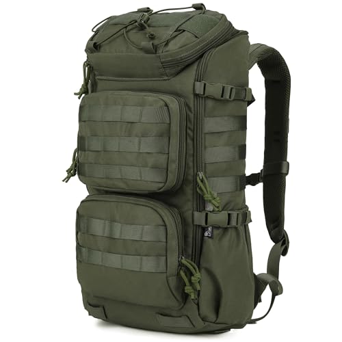 Mardingtop Tactical Backpacks Molle Hiking daypacks for Motorcycle Camping Hiking Military Traveling,25L Backpack - color: Army Green