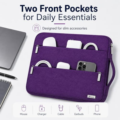 Voova 15.6-16 Inch Laptop Sleeve, Laptop Case, MacBook Case, Purple - color: Purple, size: 15.6-16 Inch