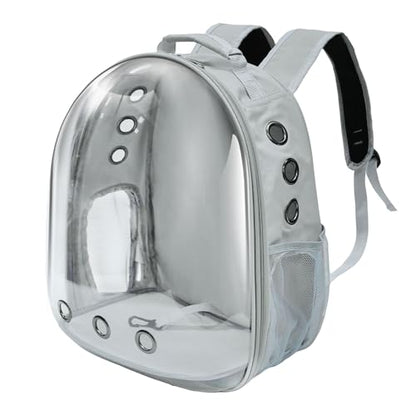 Cat Backpack, Airline Approved Bubble Carrying Bag for Small Medium Dogs Cats, Space Capsule Pet Carrier Dog Hiking Backpack Travel Carrier (Grey) - color: Grey
