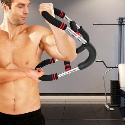 Twister Arm Trainer Upper Body Strength Builder 5 Levels Resistance Adjustment Detachable Arm Exercise Equipment U-Shaped Adjustable Trainer for Chest Wrists Back and Shoulders Exercise - color: Red
