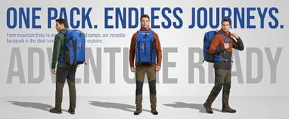 Waterproof Hiking Backpack Lightweight & Portable – Foldable Outdoor Daypack for Travel Camping and Sports Blue