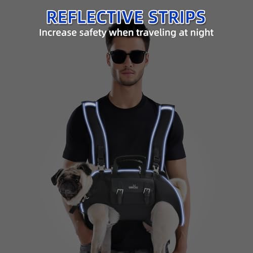 Wakytu Dog Backpack Carrier for Dogs,Dog Lift Harness,Adjustable Padded Breathable Straps for Dogs, Disabled, Joint Injuries, Arthritis,XXL - size: XXL（36.5-66lbs）