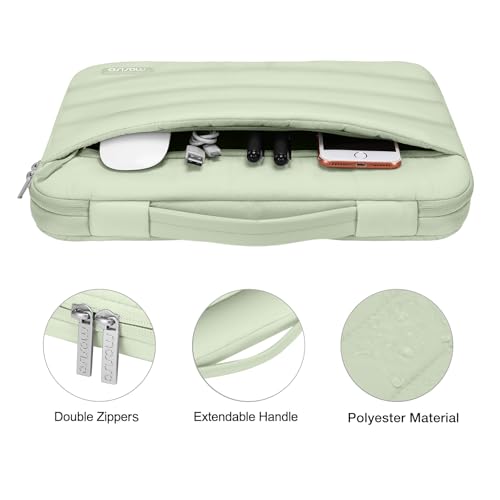 MOSISO Compatible with MacBook Air 15 inch Case M5 2026 M4 2025 M3 2024 M2 2023 A3448 A3241 A3114 A2941, Plastic Hard Shell Case&Puffy Sleeve Bag&Keyboard Skin&Webcam Cover&Screen Film, Sage Green - color: Sage Green