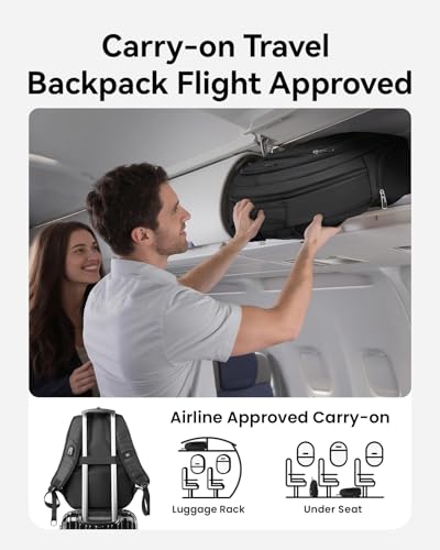CROSSGEAR Travel Laptop Backpack, Large Computer Business Backpack Fits 17.3 Inch Laptop, Multi-pocket, Breathable Padded, Water Resistant Casual Daypacks for Men Women - size: 17.3 inch