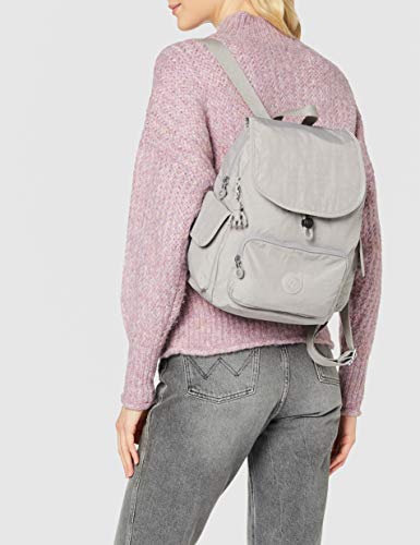 Kipling Women's City Pack S Backpacks, Grey Grey, 27x33.5x19 Centimeters (B x H x T) - color: Grey Grey, size: 27x33.5x19 centimeters (B x H x T)