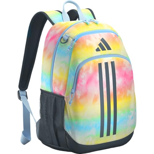 Originator Small Backpack for men and women, athletic book bag with laptop sleeve - color: Stone Wash Rainbow/Clear Sky Blue