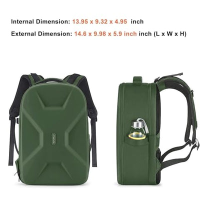 MOSISO Camera Backpack,DSLR/SLR/Mirrorless Photography Camera Bag Full Open Waterproof Hardshell Bag with Insert&Tripod Holder&Laptop Compartment Compatible with Canon/Nikon/Sony, Army Green - color: Army Green