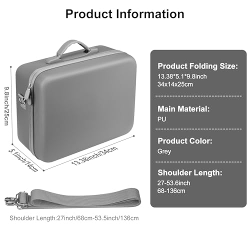 Carrying Case for DJI Neo 2 Accessories, Hard Shell Travel Storage Bag Compatible with DJI Goggles N3, RC Motion 3, Batteries & Charger Hub – Shoulder Protection Box