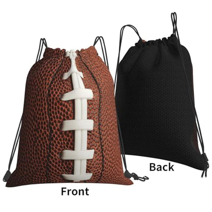 Football Drawstring Bag Sport Gym Backpack Beach Travel Sack Draw String Yoga Bag For Men Women - color: Football