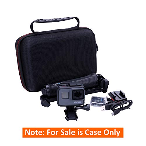 LTGEM Action Camera Case Compatible with GoPro Hero 13/12 / 11/10 / 9/8 / 7/6 / 5 / Go Pro MAX2 / MAX/Mission 1 PRO Action Camera, Accessories Carrying Storage Bag (Moveable Dividers)