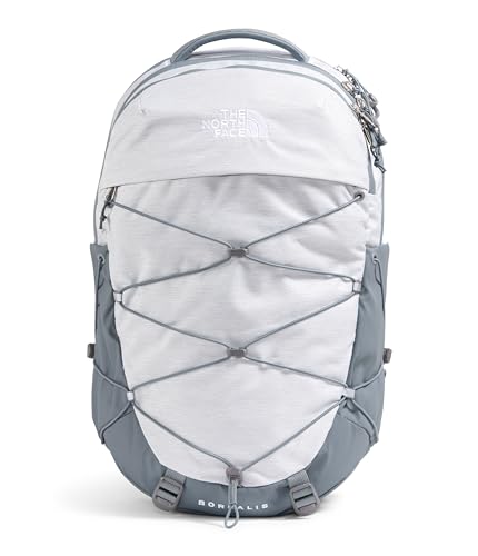 The North Face Women's Borealis Commuter Laptop Backpack - Everyday Travel Bag, Laptop Sleeve, Reflective Details, TNF White Metallic Mélange/Mid Grey-NPF, One Size - color: Tnf White Metallic Mélange/Mid Grey-npf